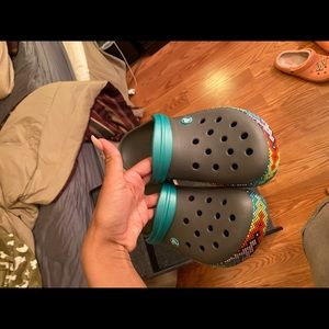 Multi colored crocs